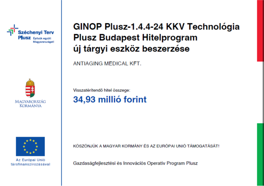 Az IdealMed pályázatáról beszámoló tábla képe