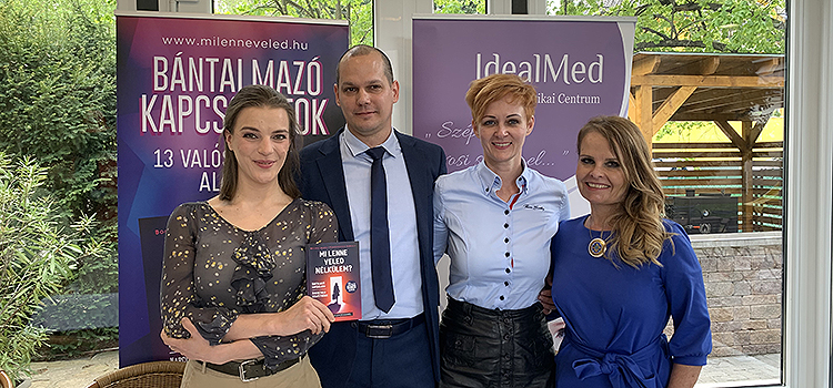 A Mi lenne veled nélkülem című könyv szerzői és orvos igazgatónk közös képe